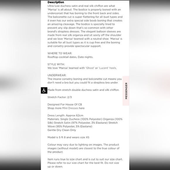 House of CB "Marisa" Satin Corset Dress - Picture 3 of 7